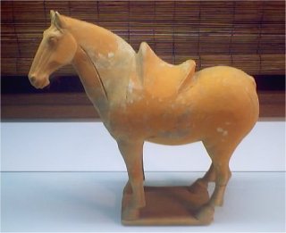 A Tang Dynasty Chinese Terracotta Horse After Restoration At The Blue Tongue Studio