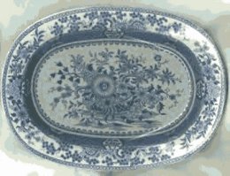 Bathwell & Goodfellow - Transfer Pattern Platter 'Basket Of Flowers'