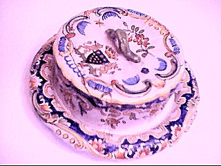 A Mont Saint Michael Lidded Plate At The Blue Tongue Studio